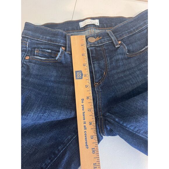 LOFT Women's Modern Skinny Jeans Dark Wash Distressed Size 24 / 00 - Picture 9 of 11